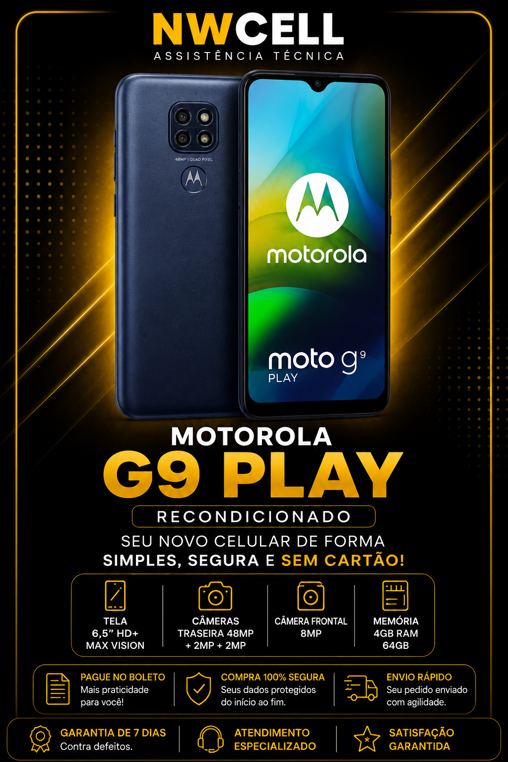 MOTOROLA G9 PLAY '' USADO